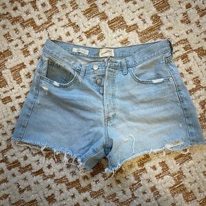 Women's Light Blue Denim Shorts